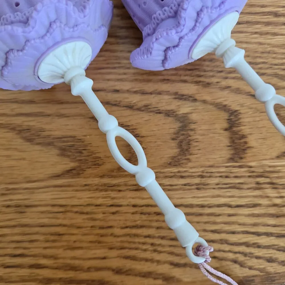 Vintage 1970s Avon Lavender Purple Parasol Umbrella Sachet Holders - Set of 2